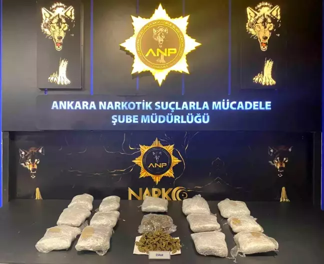 Ankara'da NARKOGÜÇ Operasyonunda 10 Kilogram 600 Gram Esrar Ele Geçirildi