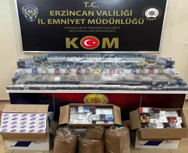 Erzincan'da Kaçak Tütün ve Sigara Operasyonu: 17 Bin Makaron Ele Geçirildi