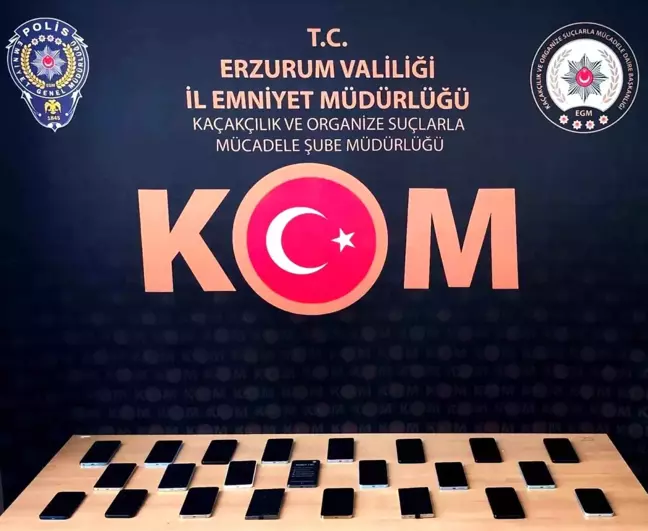 Erzurum'da 1 Milyon 900 Bin TL Değerinde Kaçak Cep Telefonu Ele Geçirildi