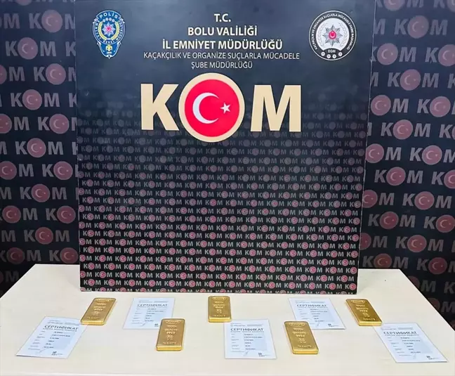 Bolu'da Kaçakçılık Operasyonunda 5 Kilogram Altına El Konuldu