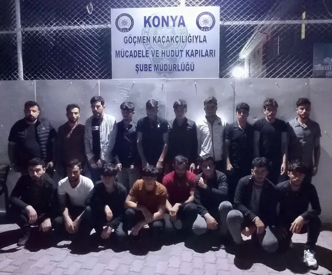 Konya'da 17 düzensiz göçmen yakalandı