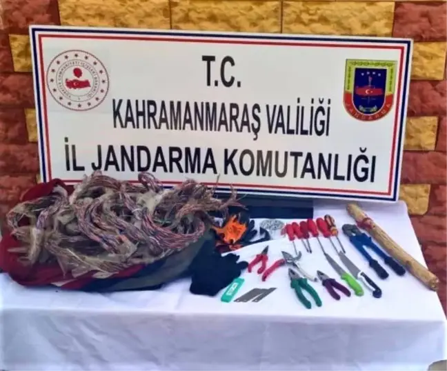 Kahramanmaraş'ta kablo hırsızları yakalandı