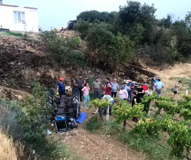 Denizli'de Üzüm Bağından Dönen Karı Koca Traktör Kazasında Hayatını Kaybetti