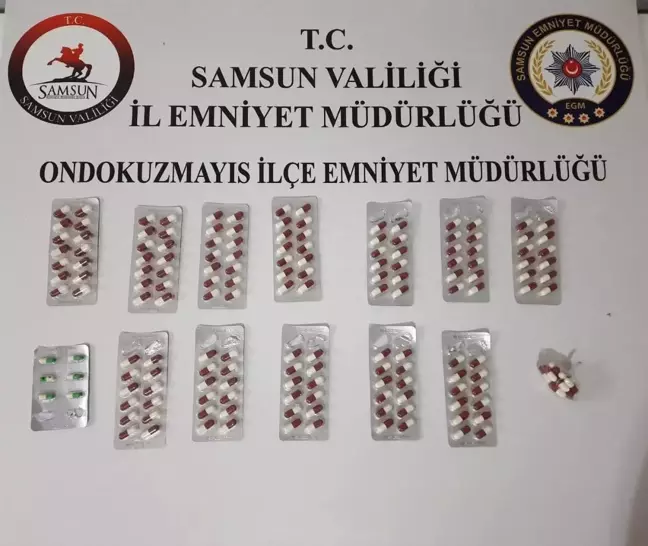 Samsun'da 173 adet sentetik ecza ele geçirildi