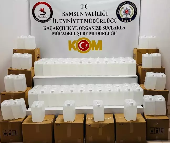 Samsun'da Kaçak Etil Alkol Operasyonu: 1 Ton Ele Geçirildi