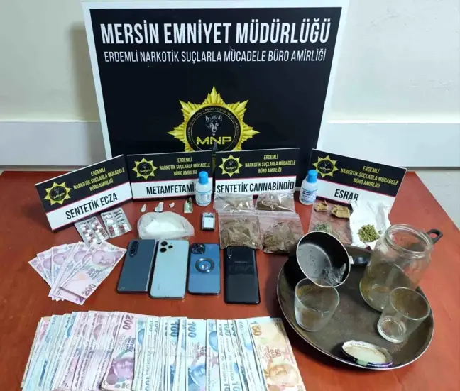 Mersin'de Uyuşturucu Ticareti Yapan 3 Şüpheli Tutuklandı