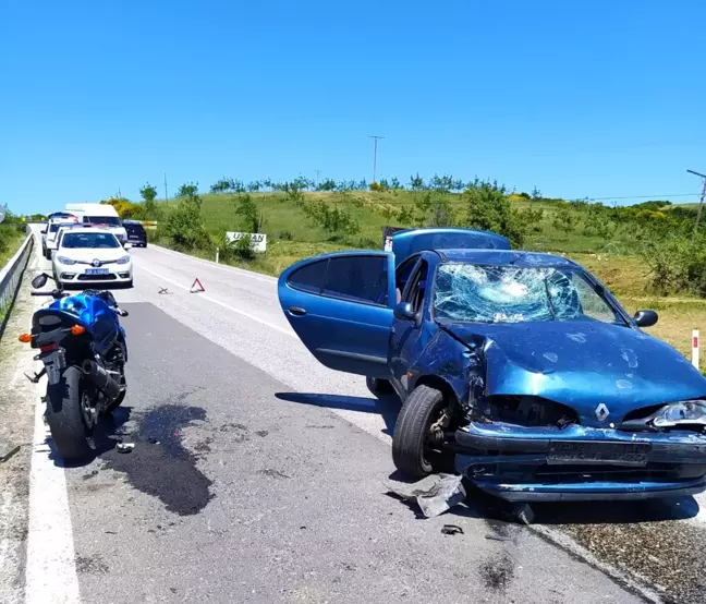 Şarköy'de otomobille çarpışan motosikletteki 2 kişi yaralandı