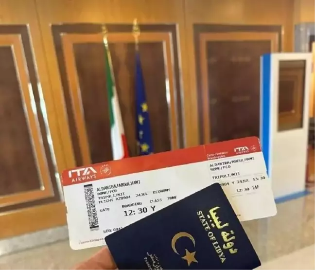 Libya Başbakanı Dibeybe, İtalya'ya yaptığı ziyaretin ardından Roma-Trablus uçuş biletini paylaştı