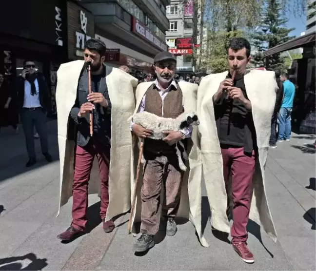 Başkent'te Çobanlar Küçükbaş Hayvan Sürüsü Gezdirdi