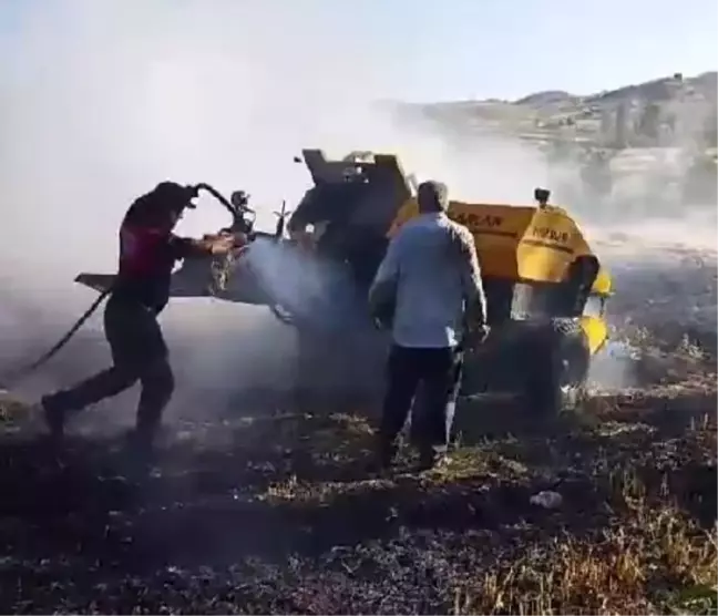 Çorum'da Balya Makinesinde Çıkan Yangın Söndürüldü