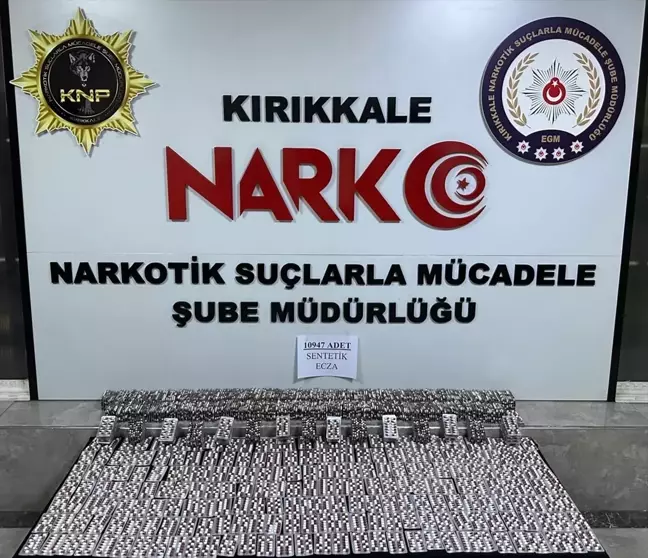 Kırıkkale'de Uyuşturucu Operasyonunda 10 Bin 947 Hap Ele Geçirildi