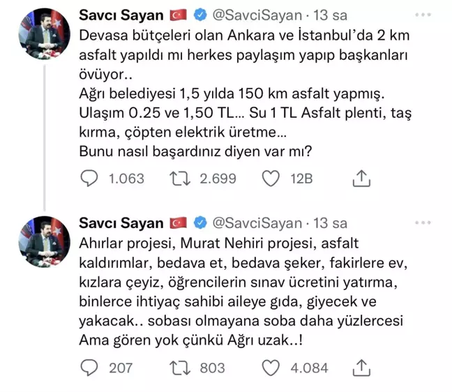 Başkan Sayan: