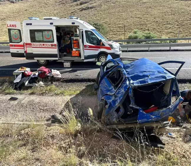 Sivas'ın Gürün ilçesinde otomobil takla attı: 5 yaralı