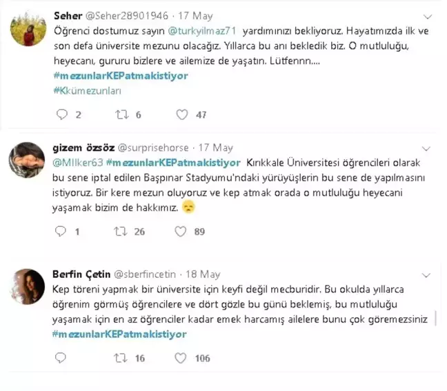 Mezuniyet Töreni Yapmayan Rektöre Tepki