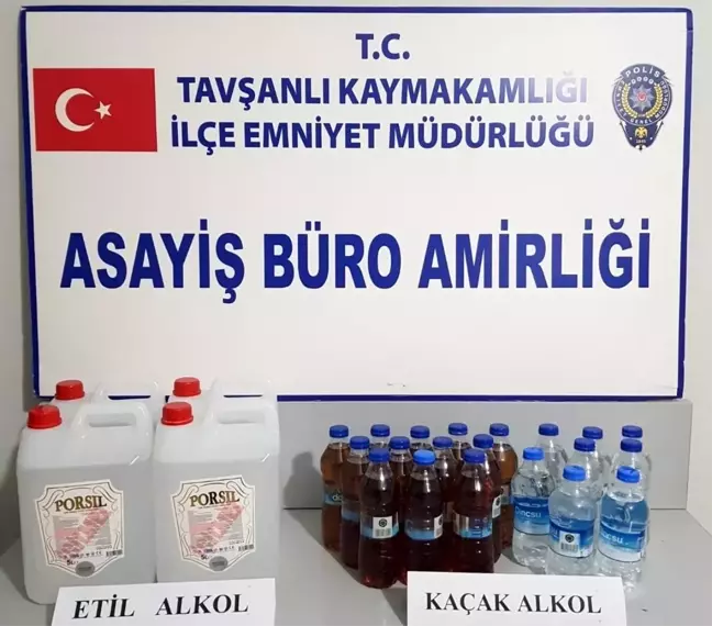 Kütahya'da Kaçak Alkol Operasyonu: 20 Litre Etil Alkol Ele Geçirildi