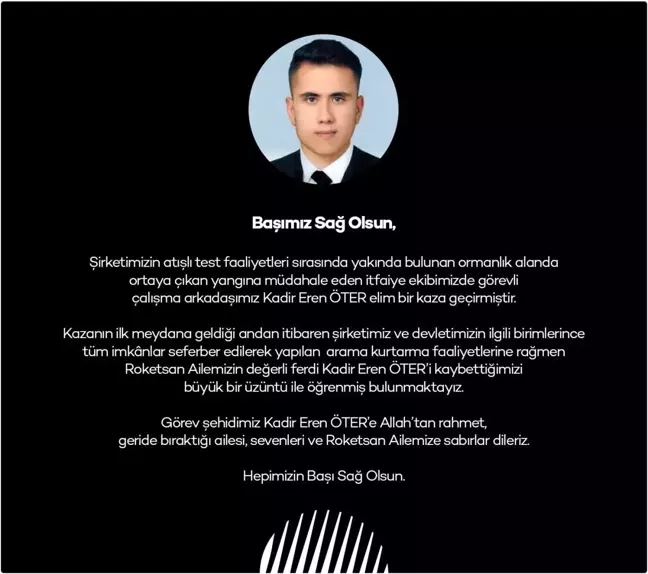 ROKETSAN Çalışanı İtfaiyeci Uçurumdan Düşerek Hayatını Kaybetti