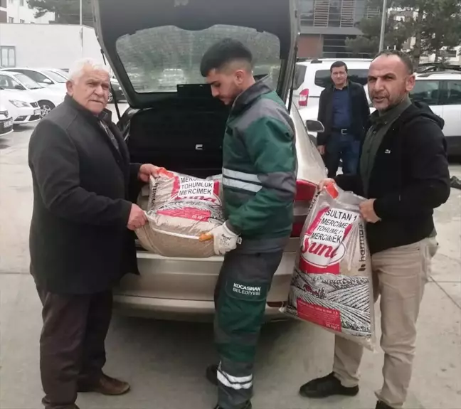 Kocasinan Belediyesi Çiftçilere Yeşil Mercimek Tohumu Dağıttı
