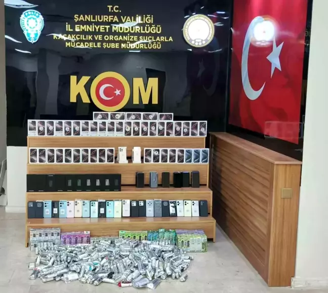 Şanlıurfa'da 7,4 Milyon TL Değerinde Kaçak Cep Telefonları Ele Geçirildi