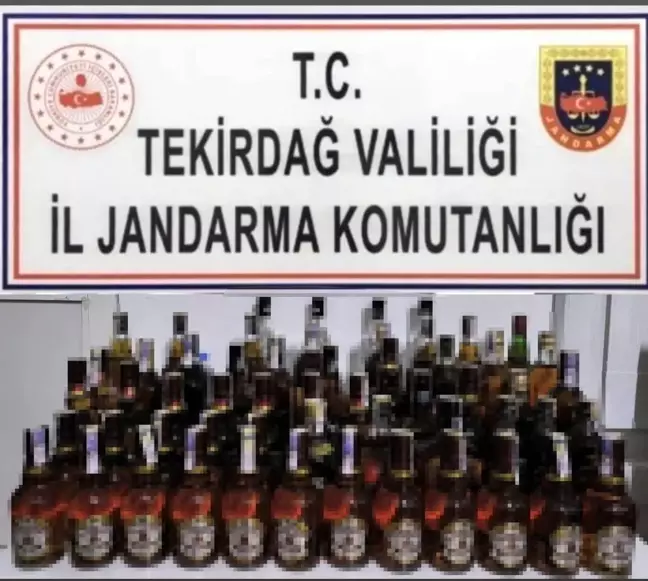 Tekirdağ'da Jandarma Kaçak Alkol Operasyonu: 80 Litre Ele Geçirildi