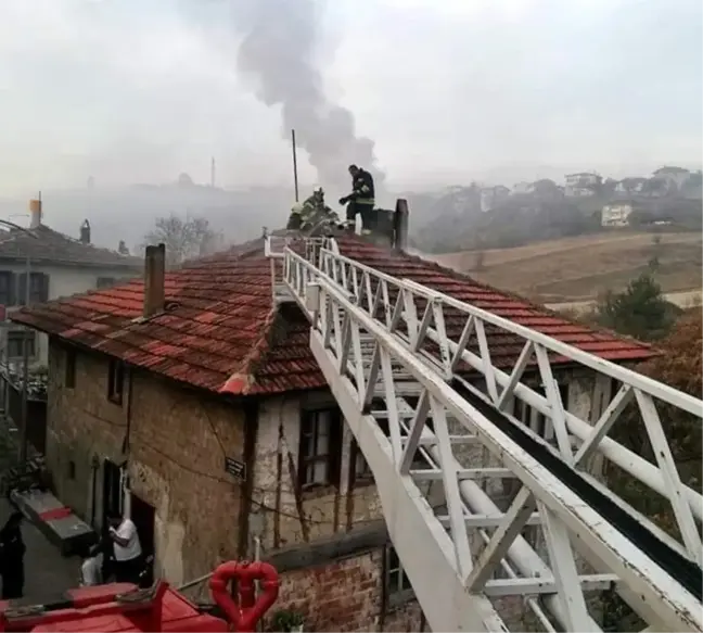 Safranbolu'da baca yangını korkuttu