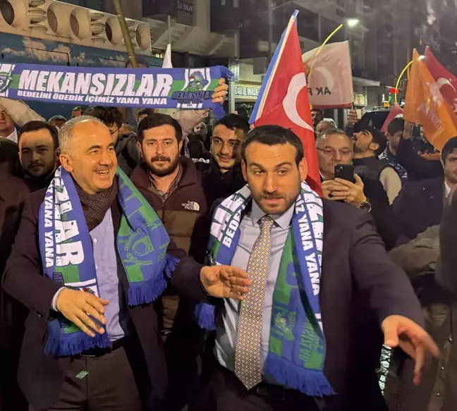 AK Parti Rize Belediye Başkan Adayı Rahmi Metin Coşkuyla Karşılandı
