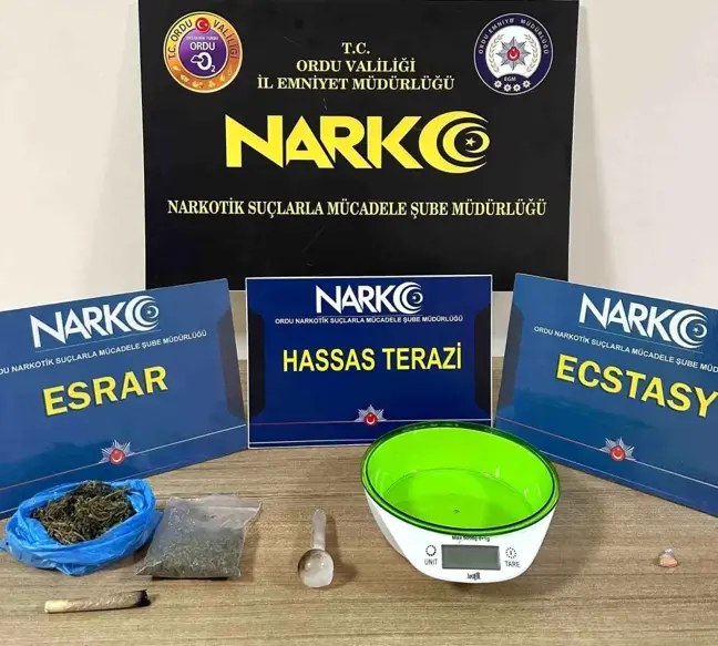 Ordu'da Uyuşturucu Operasyonu: 1 Tutuklama, 11 Şahsa Adli İşlem