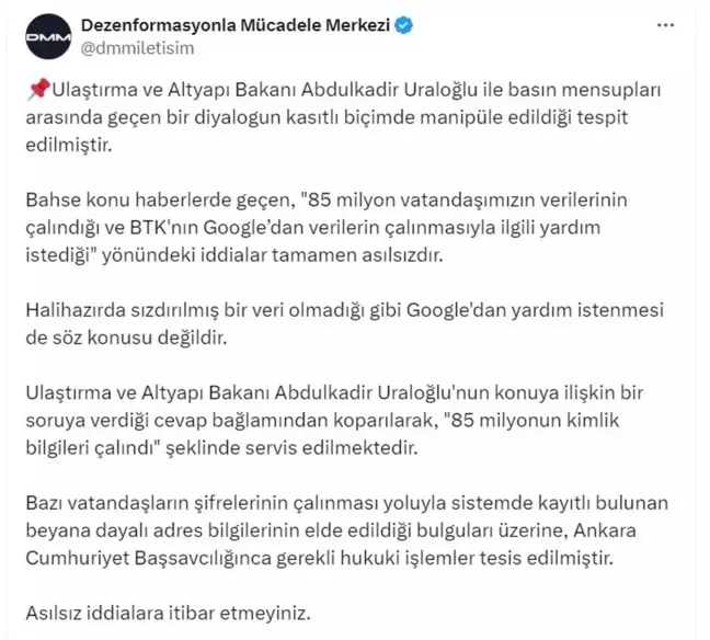 BTK'dan Veri Çalınması İddiaları Asılsız Çıktı