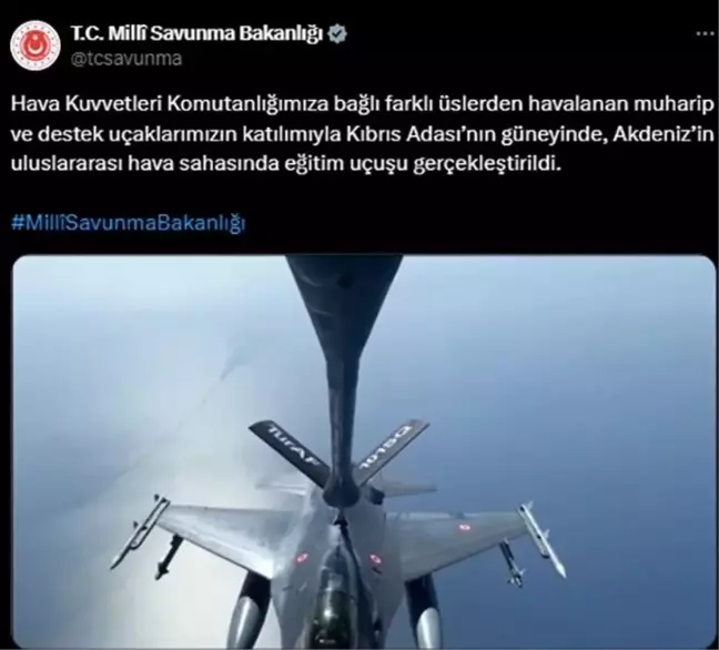 Türk Hava Kuvvetleri, Kıbrıs'ta eğitim uçuşu gerçekleştirdi