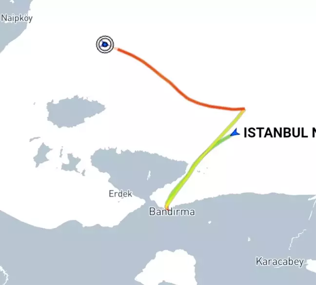 Bandırma'dan İstanbul'a hareket eden RoRo gemisi arızalandı