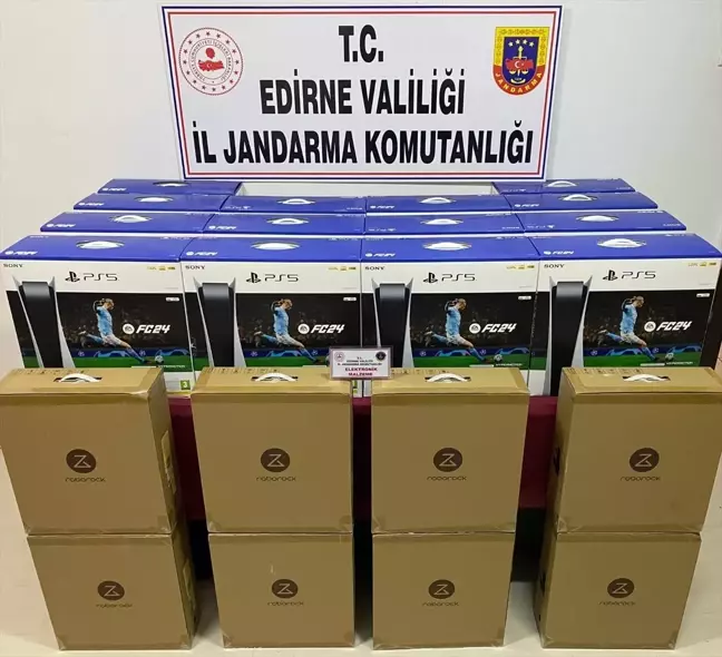 Edirne'de Kaçak Elektronik Eşyalar Ele Geçirildi