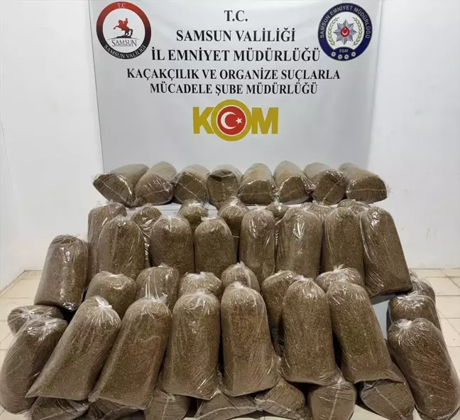 Samsun'da 250 Kilogram Kaçak Tütün Ele Ge Pass edildi