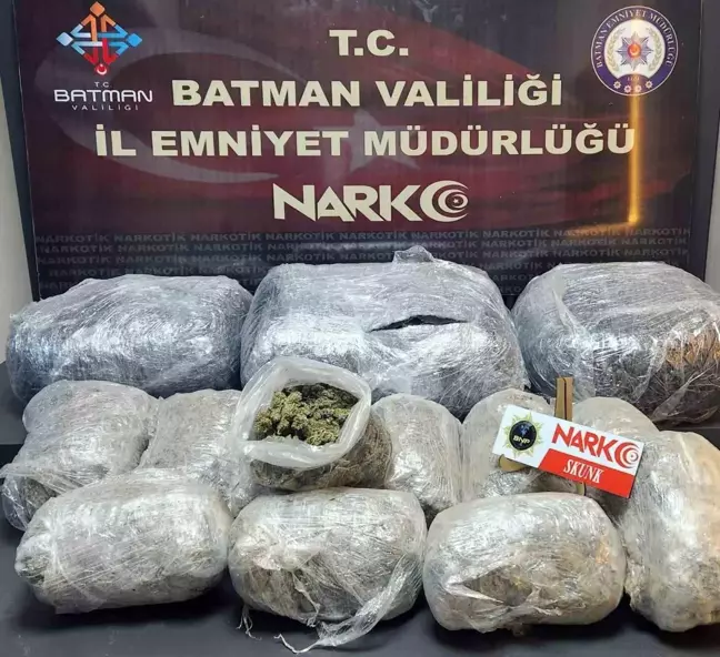 Batman'da Uyuşturucu Operasyonu: 27 Kilo Skunk Ele Geçirildi