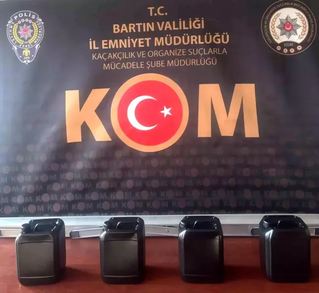 Bartın'da Polis Ekipleri Kaçak 20 Litre Etil Alkol Ele Geçirdi