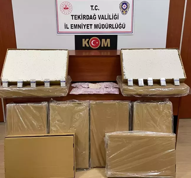 Tekirdağ'da Kaçak Sigara Kağıdı Operasyonu: 50 Bin Makaron Ele Geçirildi