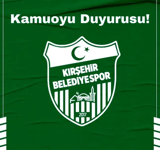 Kırşehir Belediyespor'da yönetim teknik direktörün görevine son verildiğini açıkladı