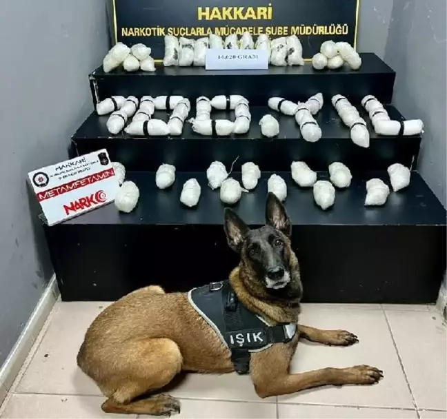 Hakkari'de 14 Kilo Metamfetamin Ele Geçirildi