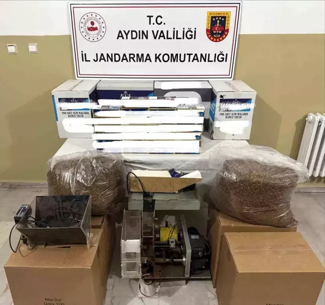 Aydın'da Sigara İmalathanesinde Kaçak Tütün Ele Geçirildi