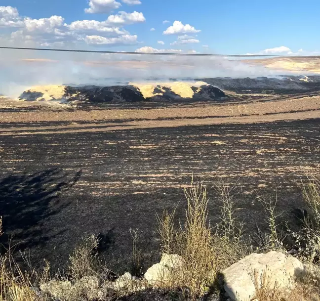 Tunceli'de çıkan yangında 300 ton saman kül oldu