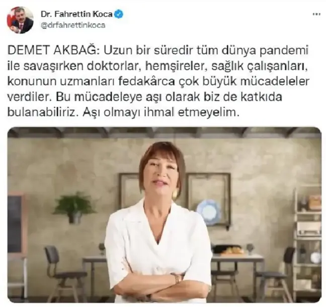 Son dakika haberleri | Demet Akbağ ve Sertab Erener, vatandaşları koronavirüs aşısı olmaya davet etti