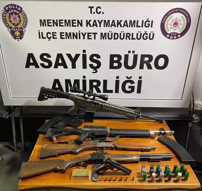 Menemen'de Ruhsatsız Silah Operasyonu: 5 Silah Ele Geçirildi, 1 Gözaltı
