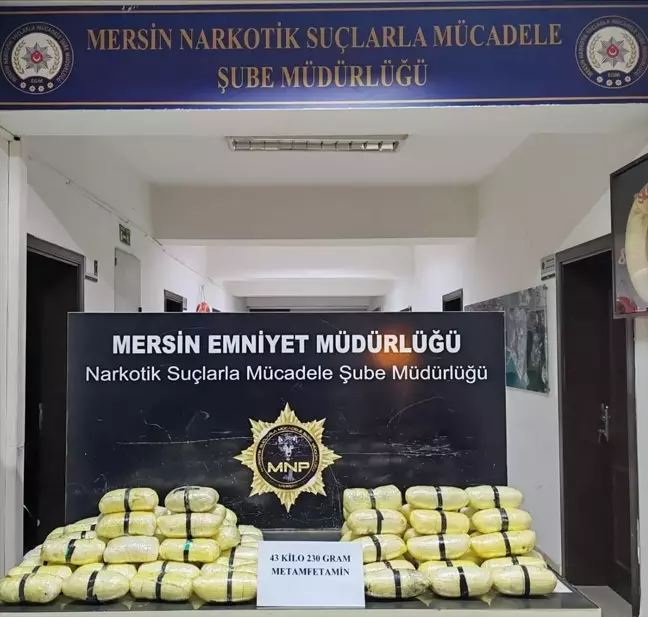 Mersin'de 43 Kilo Sentetik Uyuşturucu Ele Geçirildi