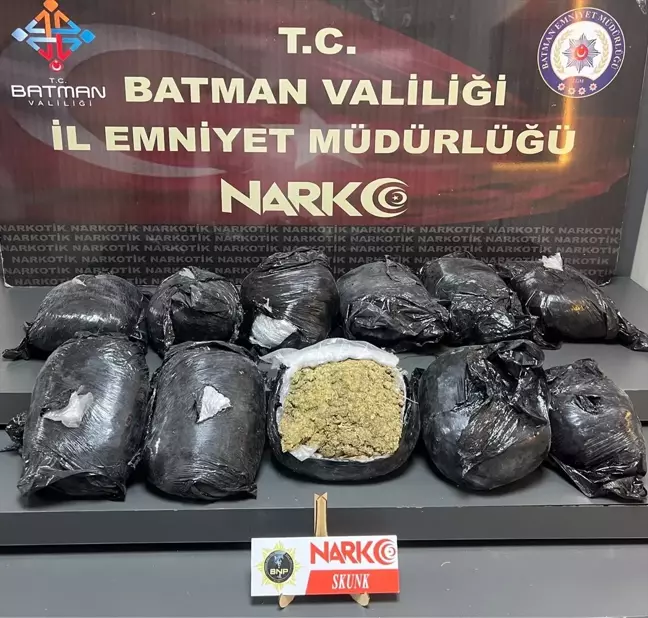 Batman'da 11 Kilo 200 Gram Skunk Ele Geçirildi