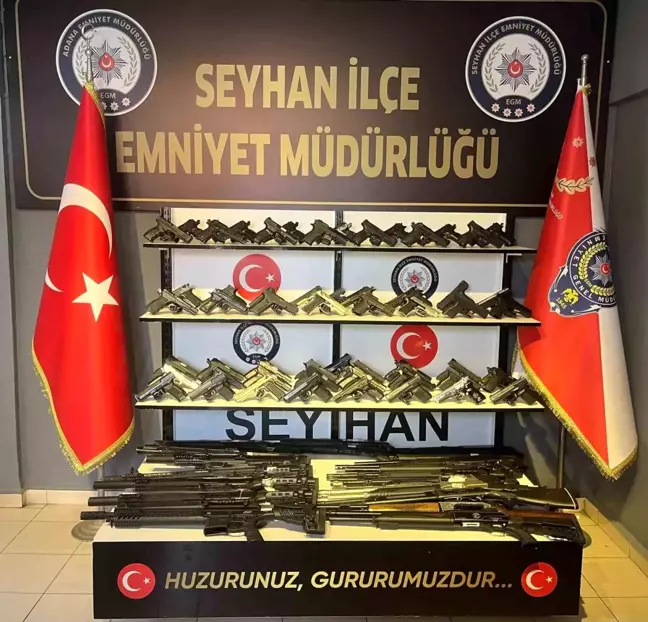 Adana'da Operasyon: 101 Ruhsatsız Silah ve Uyuşturucu Ele Geçirildi