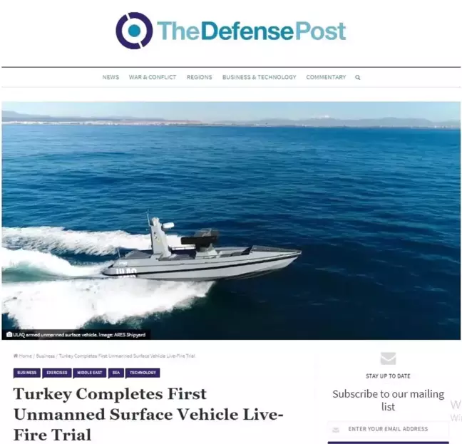 Türkiye'nin ilk muharip insansız deniz aracı ABD basınında