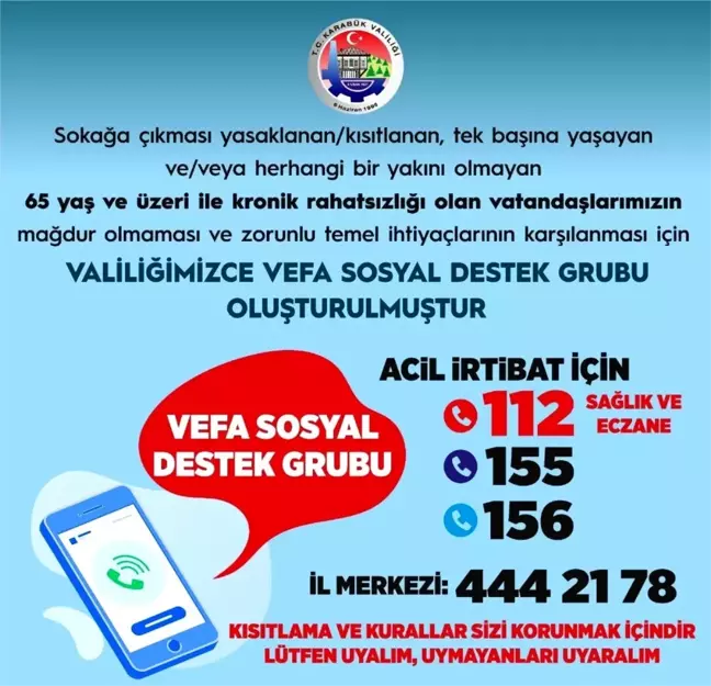Risk grubu yaşlılar için 'Vefa Sosyal Destek Grubu' kuruldu