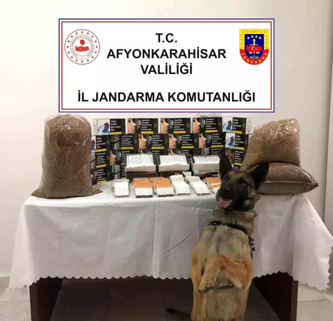 Afyonkarahisar'da Kaçak Tütün ve Makaron Ele Geçirildi