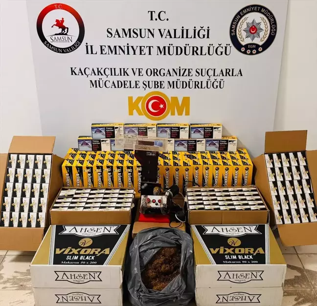 Samsun'da Kaçak Tütün Operasyonu: 75 Bin Makaron Ele Geçirildi