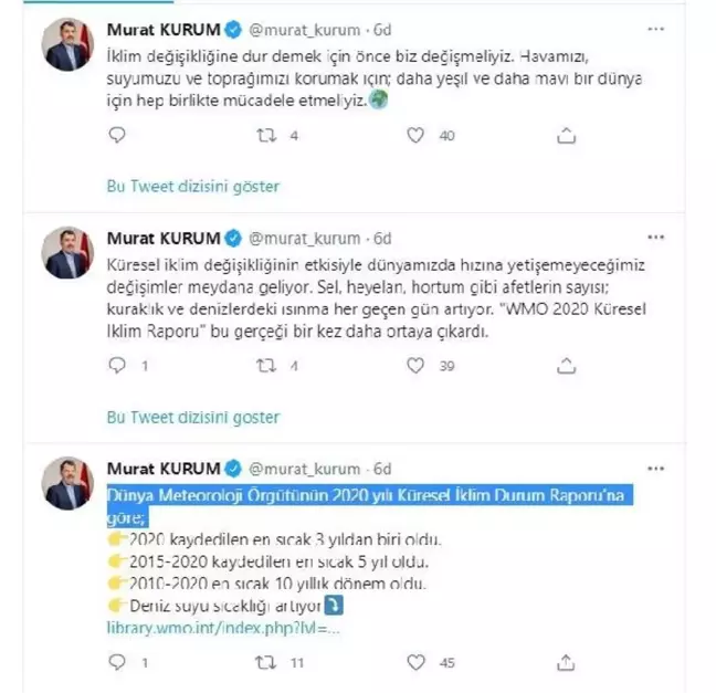 Bakan Kurum'dan