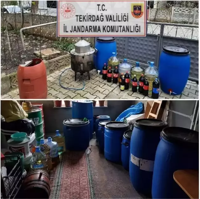 Tekirdağ'da 320 litre sahte içki ele geçirildi