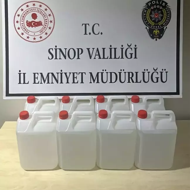 Sinop'ta 40 Litre Etil Alkol Ele Geçirildi